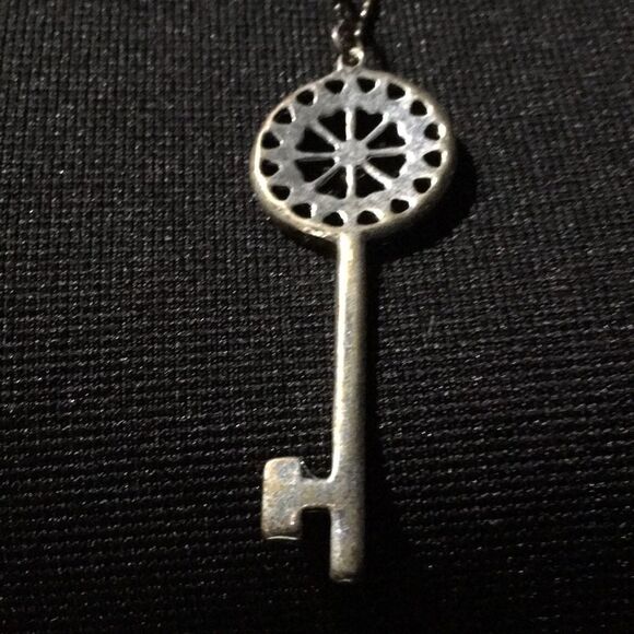 Bundle Sale 3 for $15 | Silver Tone Key Pendant Necklace | Rhinestones - Picture 6 of 10
